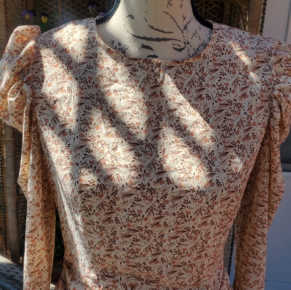 Shein Women's Puff Sleeve Ruched Dress Size Medium/ 6 - Picture 7 of 10